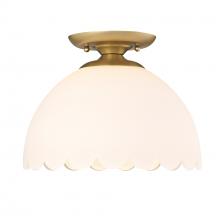  6954-SF BCB-OP - Dorinda Semi-Flush in Brushed Champagne Bronze with Opal Glass Shade